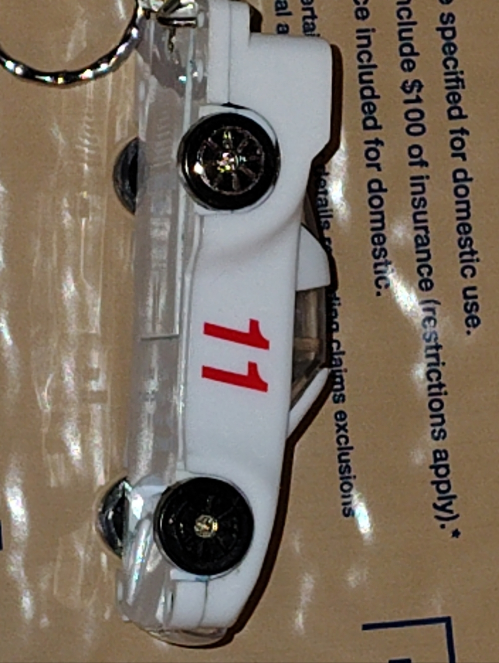 Vintage Eveready T-top Sports Car Number 11 Key Chain Flashlight - Picture 5 of 6